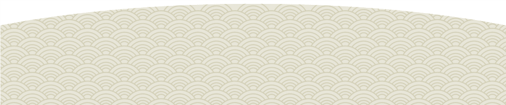 Pattern of overlapping semicircles, filling a curved background.