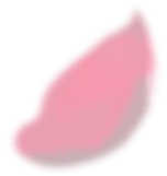 A pink, organic shape sits on a black background.